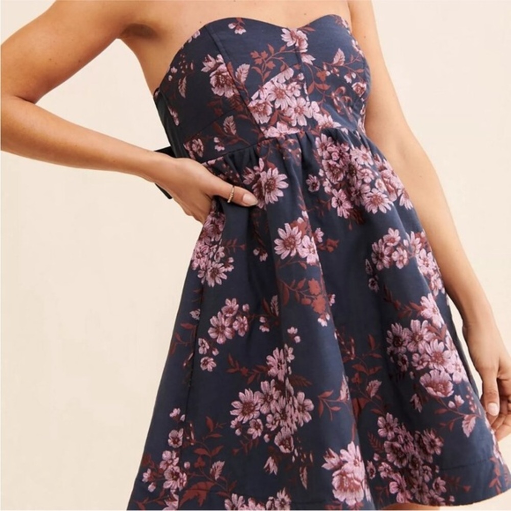 Free People Matilda Mini Dress Bow Tie